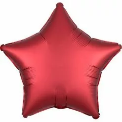 Balloon - Foil, Star 18" Satin Sangria