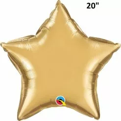 Balloon - Foil, Star 20" Metallic Gold