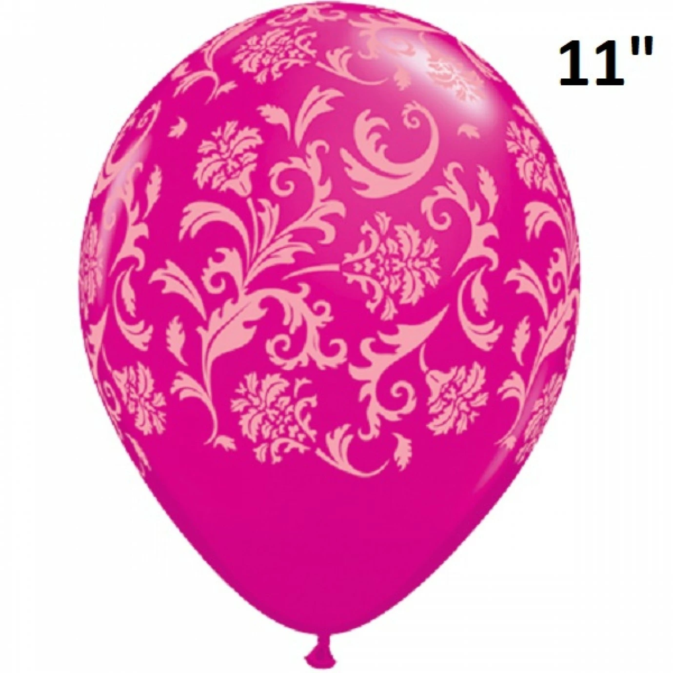 Balloon - Latex Print 11" Damask Wild Berry 3 Balloon - Latex Print 11" Damask Wild Berry
