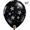 Balloon - Latex Print 11" Glitter Star Black -Halloween Costumes Sales balloon latex print 11 glitter star black