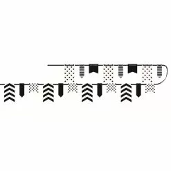 Flag Bunting - Dots & Chevrons, Black -Halloween Costumes Sales banner dots chevrons black back