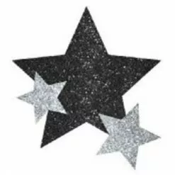 Body Jewellery - Stars, Glitter Black