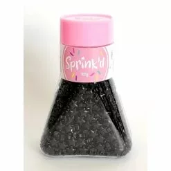 Cake Sprinkles - 7 Mm Sugar Stars 100 G Black