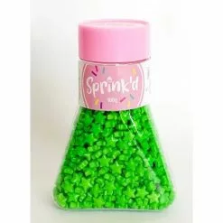 Cake Sprinkles - 7 Mm Sugar Stars 100 G Green