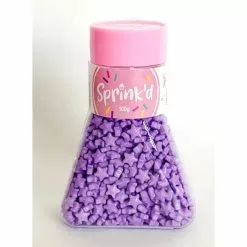 Cake Sprinkles - 7 Mm Sugar Stars 100 G Purple