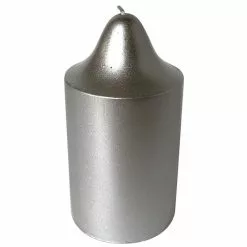 Candle - Pillar 13 Cm Silver