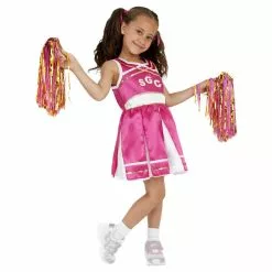 Child Costume - Girls' Cheerleader, Pink -Halloween Costumes Sales child costume girls cheerleader pink 1