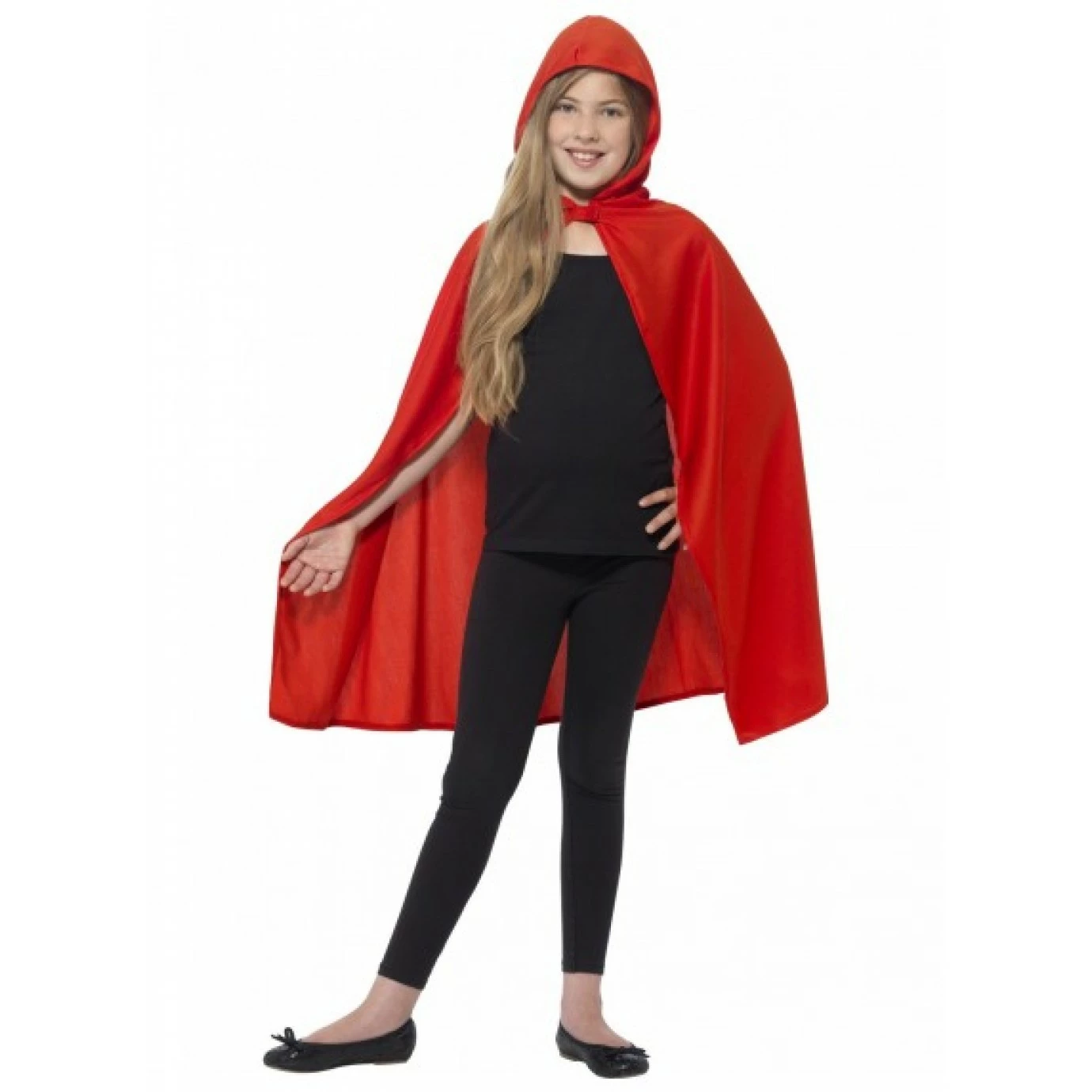 Child Costume - Hooded Cape, Red 3 Child Costume - Hooded Cape, Red