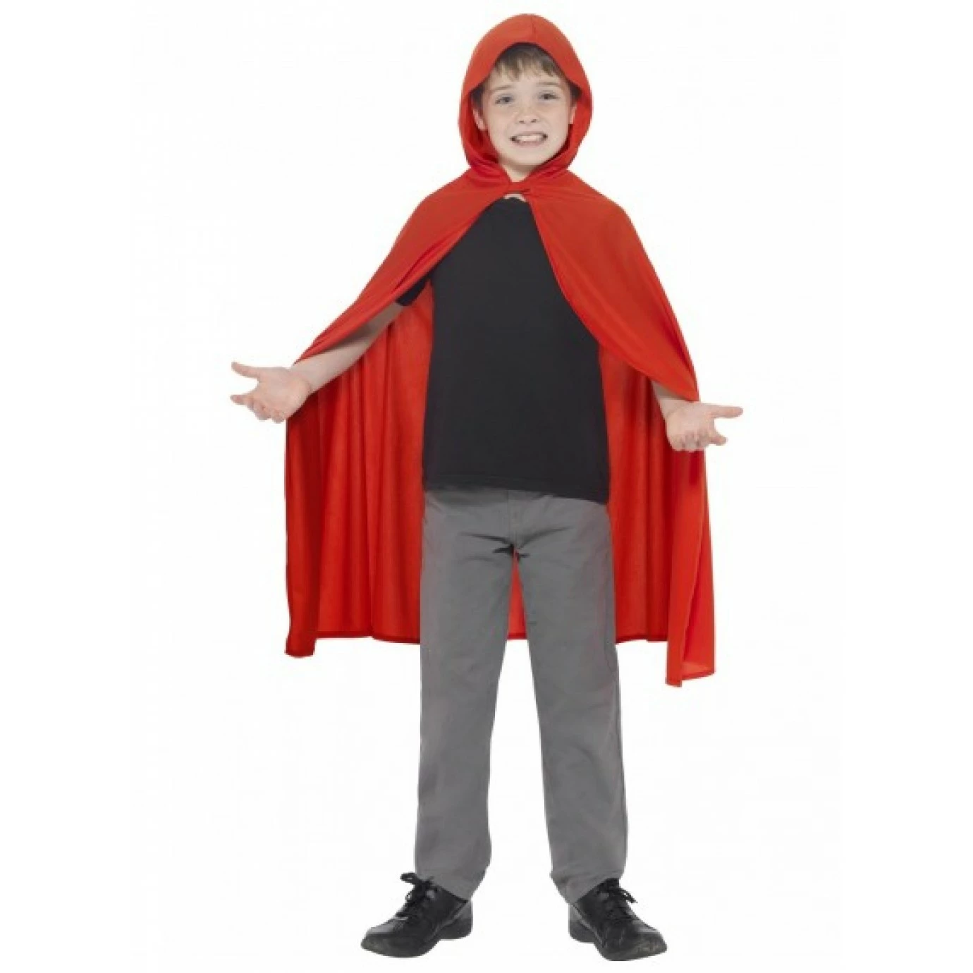 Child Costume - Hooded Cape, Red 4 Child Costume - Hooded Cape, Red - Image 2