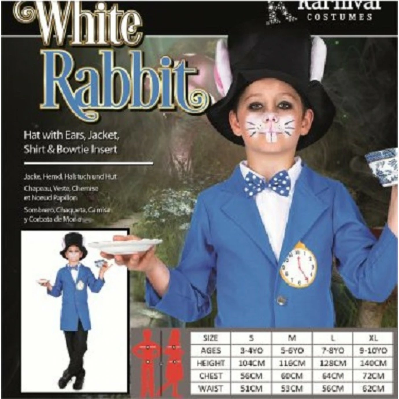 Child Costume - Karnival, White Rabbit 3 Child Costume - Karnival, White Rabbit