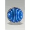 Christmas Bauble - 8cm Blue Stripes, Silver Glitter -Halloween Costumes Sales christmas bauble 8cm blue stripes silver glitter