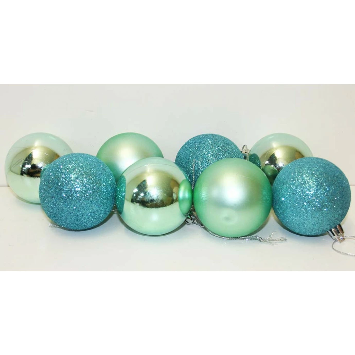 Christmas Baubles - Pink Or Turquoise Assorted 6 Cm 8 Pk - Image 2