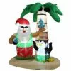 Christmas Inflatables - 2.45 M Tropical Island Santa & Penguin