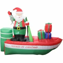 Christmas Inflatables - 2.4 M Fishing Santa