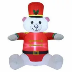 Christmas Inflatables - 2 M Plush Soldier Bear