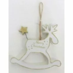 Christmas Ornament - Reindeer Rockinghorse 12 Cm