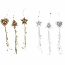 Christmas Ornament - Star, Tree, Heart Assorted