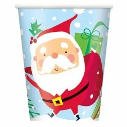 Cups - Colourful Santa 8 Pk