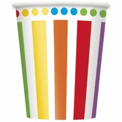 Cups - Rainbow, Dots And Stripes
