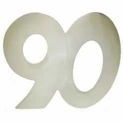 Cutouts - Birthday Numbers, 90 Silver 3 Pk