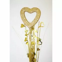 Decorative Pick - Heart Silhouette, Gold