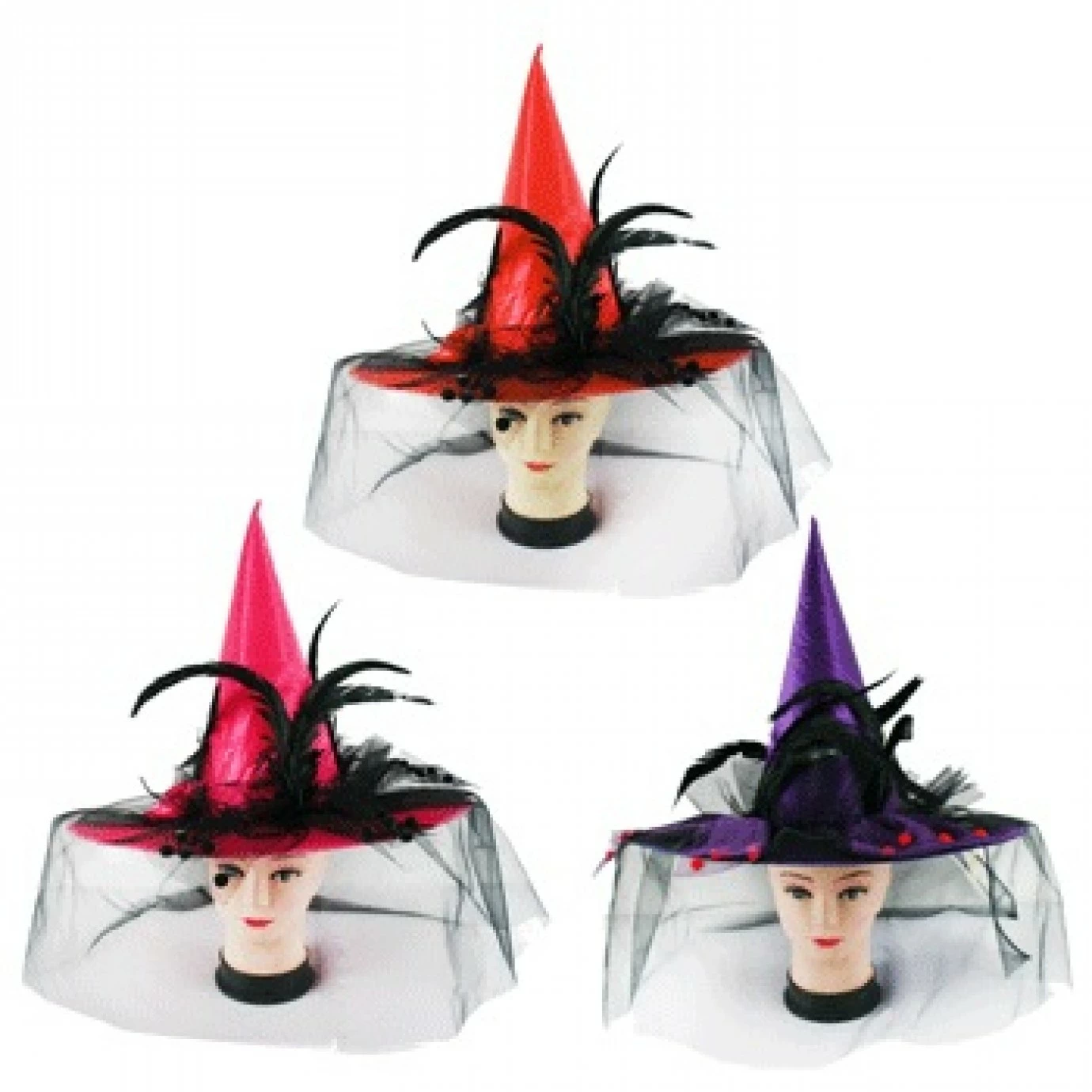 Hat - Witch, Deluxe Assorted 3 Hat - Witch, Deluxe Assorted