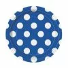 Plates - Dessert, Polka Dots Royal Blue 8 Pk -Halloween Costumes Sales dessertplatebluedots