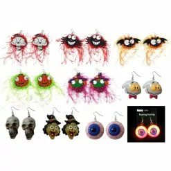 Earrings - Flashing, Halloween Assorted