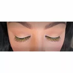 False Eyelashes - Black, Gold Tinsel
