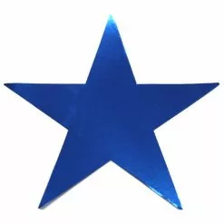Cardboard Cutouts - Star, Blue 80 Mm 12 Pk