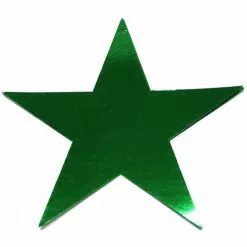 Cardboard Cutouts - Star, Green 80 Mm 12 Pk