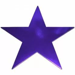 Cardboard Cutouts - Star, Purple 150 Mm 12 Pk