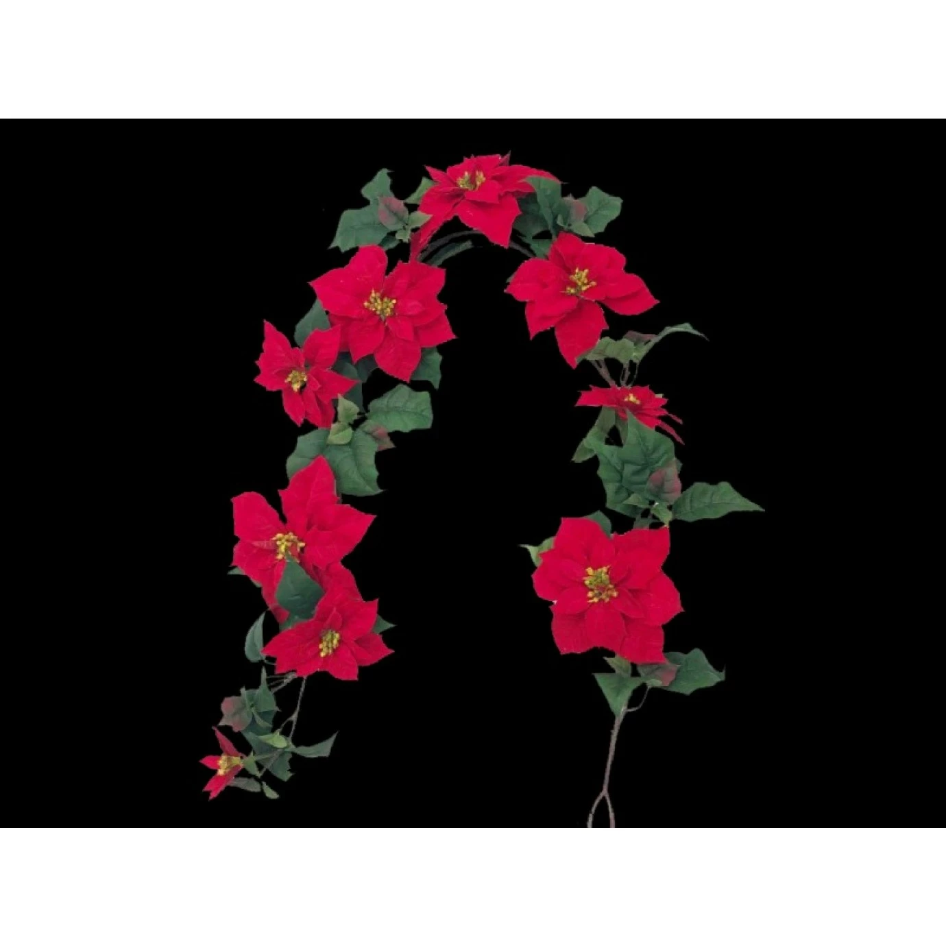 Garland - Christmas, Poinsettia 180 Cm 3 Garland - Christmas, Poinsettia 180 Cm