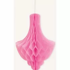 Hanging Decoration - Honeycomb Chandelier, Hot Pink