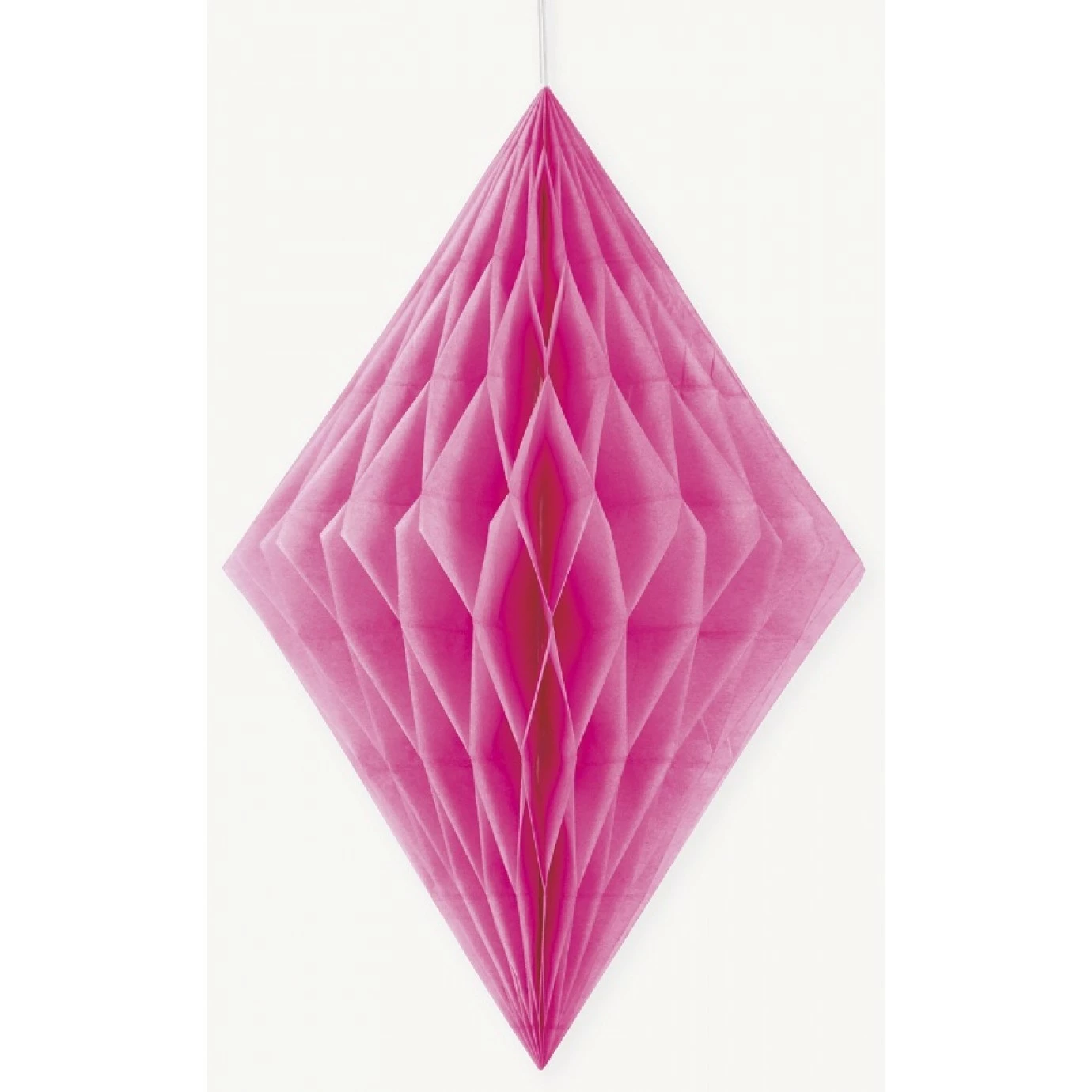 Hanging Decoration - Honeycomb Diamond, Hot Pink