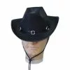 Hat - Cowboy 3 Buckle, Black -Halloween Costumes Sales hat cowboy 3 buckle black