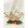 Table Decoration - 23cm Star With Holly, Wood -Halloween Costumes Sales image 22