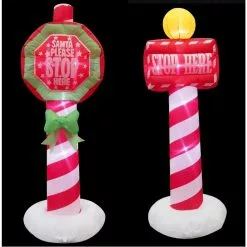 Christmas Inflatables - Santa Stop Sign, Assorted