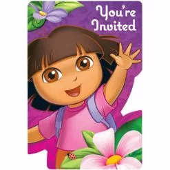 Invitations - Dora The Explorer 8 Pk