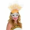 Mask - Filigree, Feather White & Gold -Halloween Costumes Sales mask filigree feather white gold