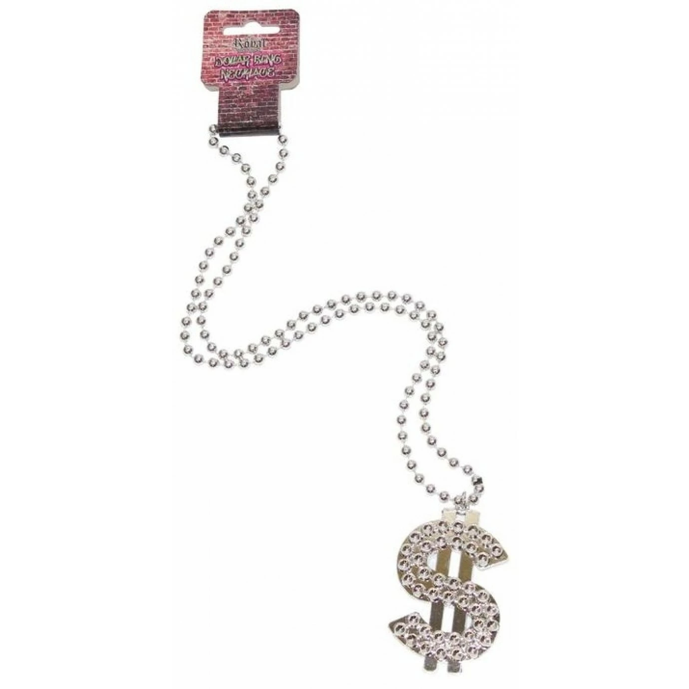 Necklace - Dollar Bling, Silver 3 Necklace - Dollar Bling, Silver