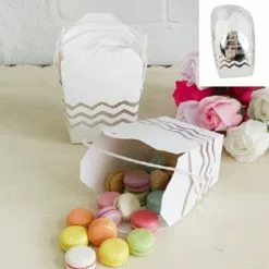 Party Boxes - Chevrons, Silver 3 Pk