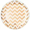 Plates - Dinner, Chevrons Rose Gold 20 Pk