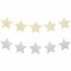 Garland - Reversible, Gold & Silver Stars -Halloween Costumes Sales reversible gold silver glitter star garlands hr
