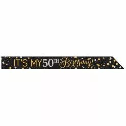 Sash - Birthday Add An Age, Black/Gold