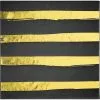 Serviettes - Luncheon, Black & Gold Foil Stripes 16 Pk -Halloween Costumes Sales serviettes luncheon black gold foil stripes 16 pk