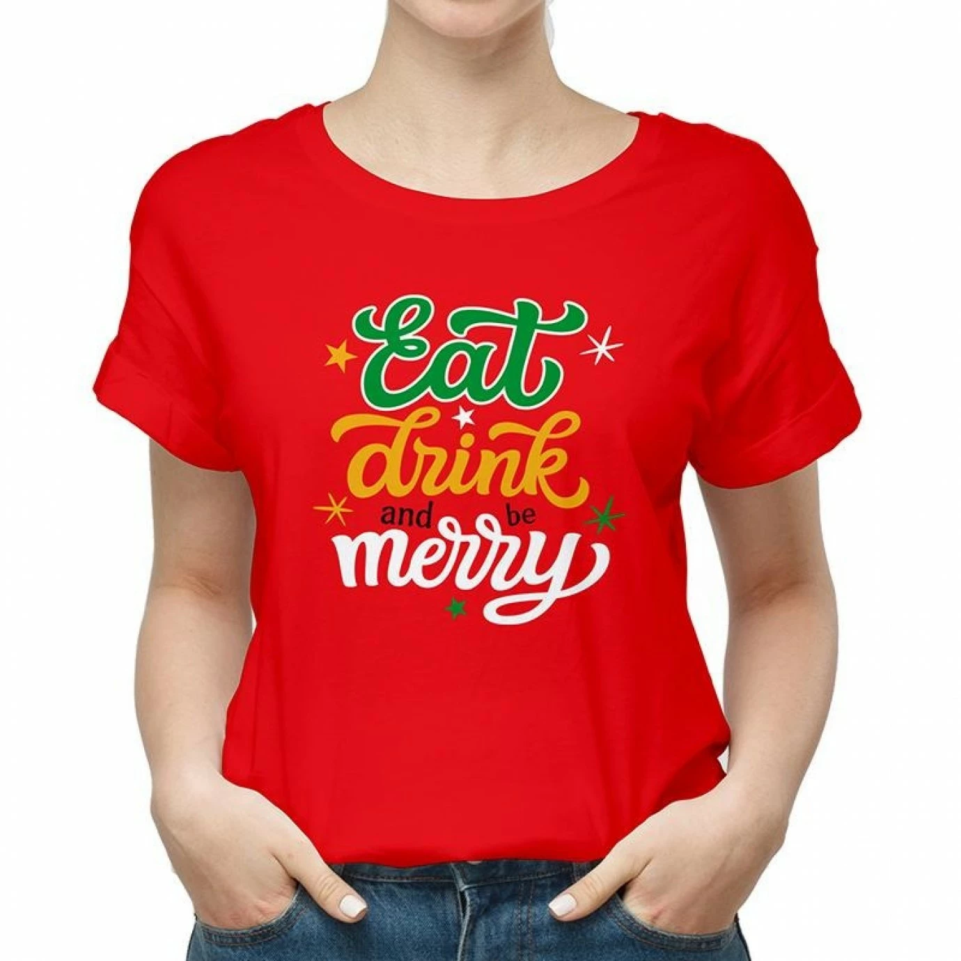 Adult T-Shirt - Ladies Christmas T-Shirt, Assorted 4 Adult T-Shirt - Ladies Christmas T-Shirt, Assorted - Image 2