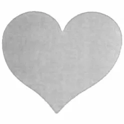 Cardboard Cutouts - Heart, Large 12 Pk Silver