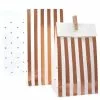 Treat Bags - Stripes & Dots, Rose Gold 10 Pk -Halloween Costumes Sales treat bags stripes dots rose gold 10 pk