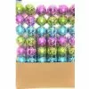 Christmas Baubles - Bright Colours, Assorted 8 Pk